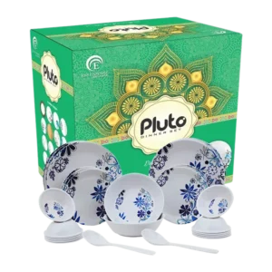 Essenware Pluto Melamine Dinner Set (Assorted) - Pack Of 20