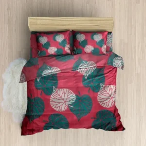160 Thread Count Double 3D Printed Pink Bedsheet With 2 Pillow Covers (220 X 215 Cm)