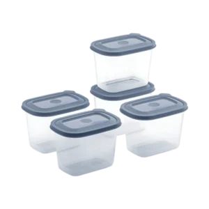 All Time Plastic Food Saver (250 Ml x 5) - 1.25 Ltr (5 Piece Set)