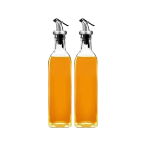 Imported Glass Oil Bottle - 500 Ml (Pack Of 2)