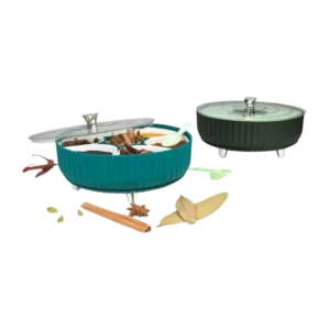 7 In 1 Spice Box With Spoon Masala Dabba - 1 Unit