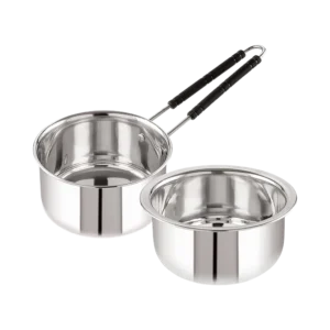 Veer Steel 2 Pc Cookware Set (Tope + Saucepan)