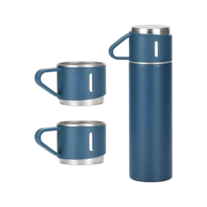 Vacuum Insulated Water Bottle Flask 500 Ml With 3 Steel Cups - 1 Unit