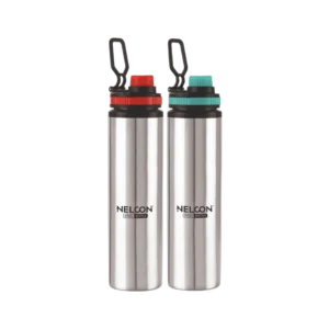 Nelcon Stainless Steel Bella Bottle Assorted (900 Ml) Each - (Pack Of 2)