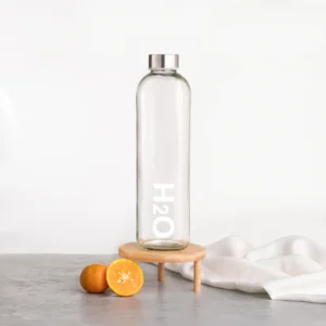 Sk Chile Glass Bottle (1 Ltr) With Steel Lid (With Gift Box) - 1 Unit