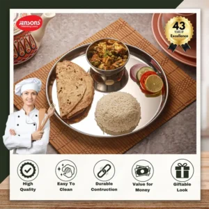 Jensons Stainless Steel Begi China Plate - 11 Inch