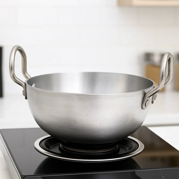 Pooja Induction Compatible Aluminum Kadhai (2 Ltr) - 1 Unit