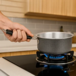 Pooja Aluminum Sauce Pan Powder Coated (1.1 Ltr) - 1 Unit