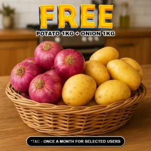 Onion (Pyaz) - 1 Kg & Potato (Aloo) - 1 Kg