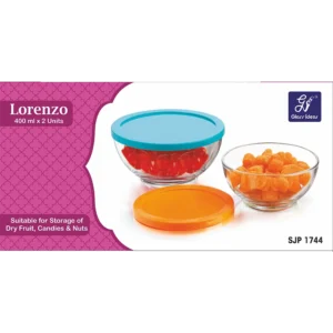 Ggi Lorenzo Bowl 5 Inch With Lid - 400 Ml Each (Pack Of 2)