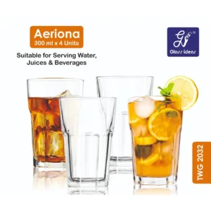 Ggi Aeriona Tall Glass - 300 Ml (Pack Of 4)