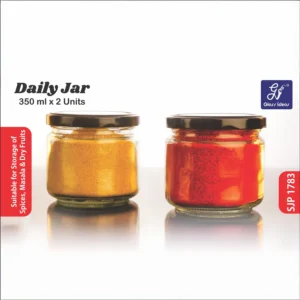 Ggi Daily Jar With Metal Cap - 350 Ml Each (Pack Of 2)