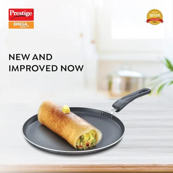 Prestige Aluminium Omega Select Plus Ib Non-stick Omni Tawa, 25 Cm, Multicolour, Medium - 1 Unit