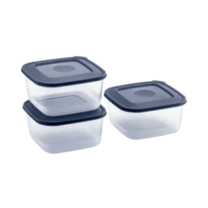 All Time Plastic Food Saver (Set of 3) 650 Ml x 3 - 1.95 Ltr (Assorted Color) x 2