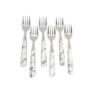 Stainless Steel Fork Marble - Set Of 6