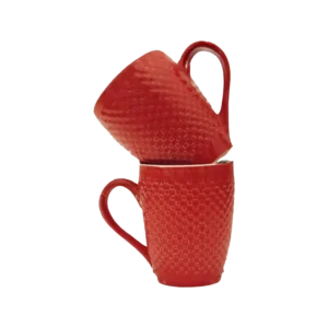 Somny Lcm Milk Mug Red Colour (330 Ml) - Pack Of 2