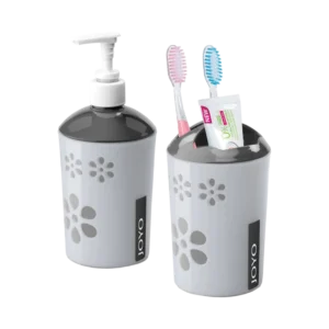 Fantacy Bath 2 Pcs Set (Soap Dispenser & Tooth Brush Holder) With Box - 1 Unit