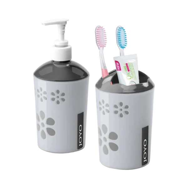 Fantacy Bath 2 Pcs Set (Soap Dispenser & Tooth Brush Holder) With Box - 1 Unit