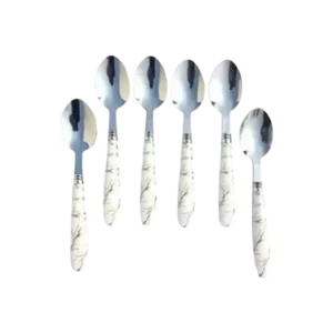 Stainless Steel Spoon Marble - Set Of 6