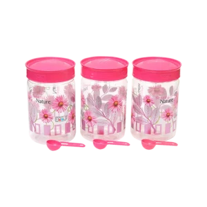 Plastic Container Sparkle 500 Ml (Set Of 3)