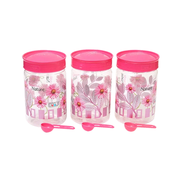 Plastic Container Sparkle 500 Ml (Set Of 3)