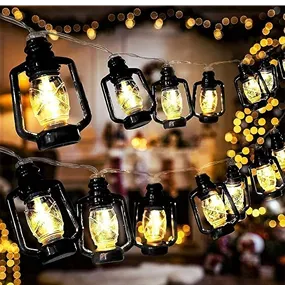 Vizio 14 Led Black Lantern Fairy String Lights