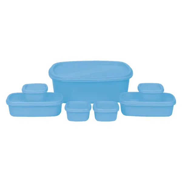 Princeware Sf Packing Container (2.85 Ltr-1 Piece, 475 Ml-2 Pieces, 100 Ml-4 Pieces) Assorted Color - Pack Of 7