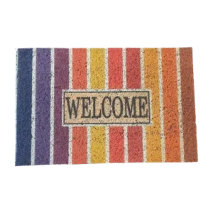 Status Pvc Welcome Multi Stripe Doormat