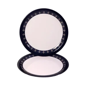 Essenware Melamine Dinner Plate 11 Inch Blue (Pack of 2)