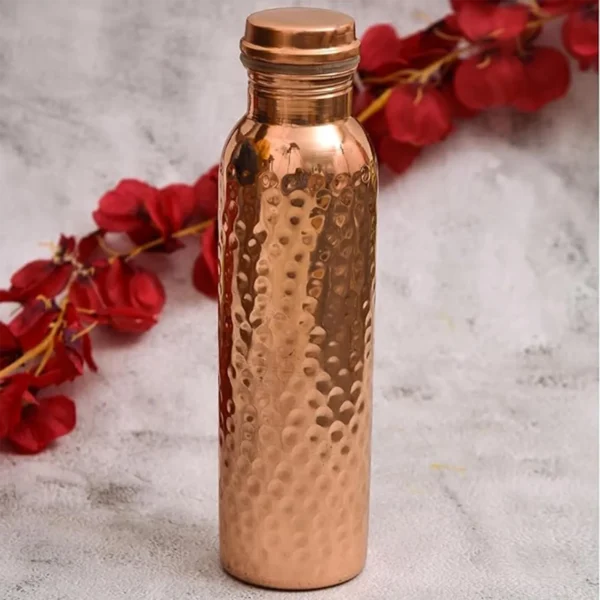 Copper Hammered Water Bottle - 1 Unit